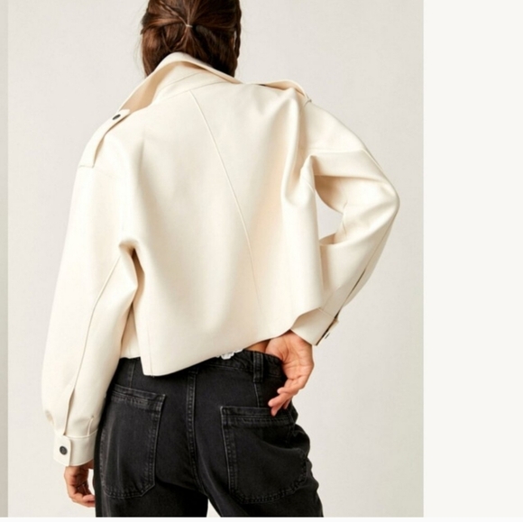 FREE PEOPLE We The Free Alexis Vegan Jacket. Cream. Size medium NWT - Picture 6 of 16
